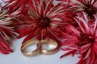 Flowers and wedding rings