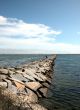 Breakwater extending into water