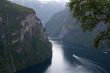 view of Geiranger fjord Norway with Cruise ship