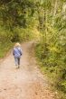 Woman Walking Through Woods