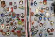 ussr badge collection in album