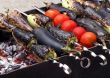 Vegetable shashlik on the brazier