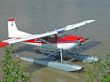Red and White Float Plane