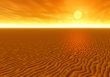 Sunset. Desert