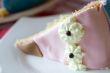 Slice of delicious birthday cake