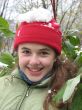 Girl with a snow hat