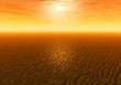 Sunset. Desert