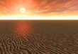 Sunset. Desert