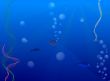 under water
