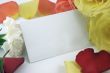 Roses forming a frame with Business Card
