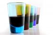 5 Drinking Glasses at an Angle