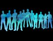 textures style of people silhouettes