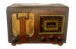 RETRO OLD BROWN RADIO ISOLATED