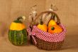 Yellow and green pumpkins