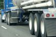 Blue semi truck with tanker