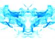 Cool blue flame figure