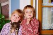 children and cat