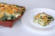 Vegetarian lasagne with ricotta cheese and spinach filling