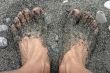 legs in sand