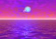 Violet landscape. Solar eclipse