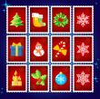Vector Christmas Stamp Collection
