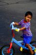 Riding a bike