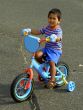 Riding a bike