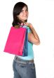 beautiful girl with shopping bags