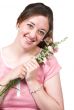 beautiful girl portrait with flowers
