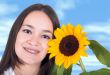 girl with a sunflower