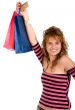 beautiful girl with shopping bags