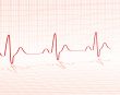 heart beat red grid