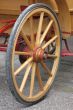 a wooden wheel