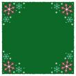 Green Snowflake Winter Background