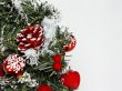 close-up plastic christmas tree