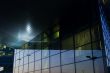Modern glassfront by night