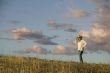 Western Woman Against a Cloudy Sky