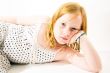 young girl laying