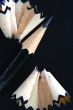Pencil Shavings isolated in dark background