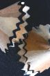 Pencil Shavings isolated in dark background