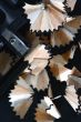 Pencil Shavings isolated in dark background