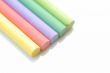 Colors chalks on white background