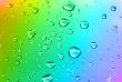 multicolored water drops