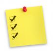 note with completed checklist