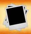 stack of blank photo frames