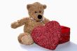 Teddy bear with Jewelry beads casket in form of heart
