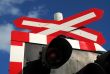 close view of level crossing