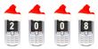 Four Christmas cellular mobile phones