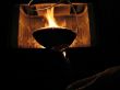 red wine and fireplace