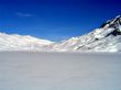 Winter frozen lake